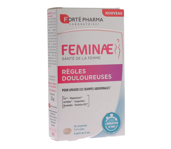 Feminae règles douloureuses Forté pharma - boite de 30 comprimés