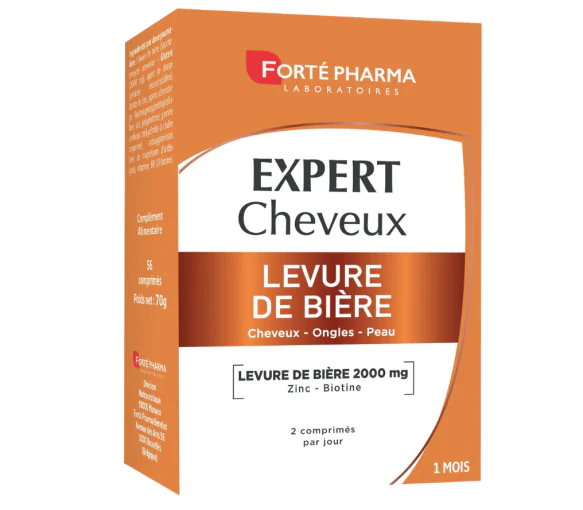 Expert cheveux levure de bière Forté Pharma - boite de 56 comprimés