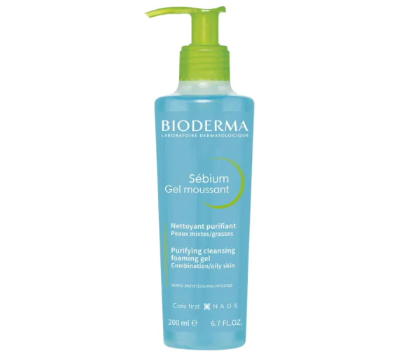 Sébium gel moussant nettoyant purifiant Bioderma - flacon-pompe de 200ml