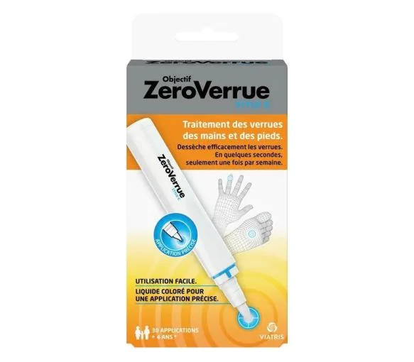 Objectif ZeroVerrue Stylo C mains et Pieds Viatris - 1 stylo de 3ml