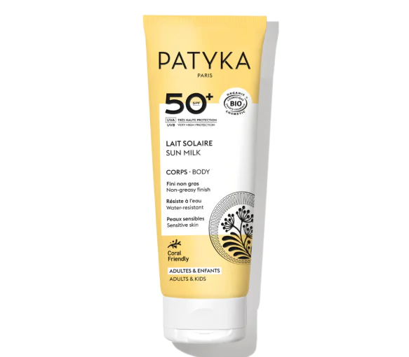 Lait solaire SPF50 corps Patyka - tube de 100ml