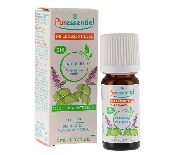 Huile essentielle Patchouli bio Puressentiel - flacon compte-goutte de 5ml
