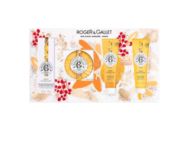 Coffret bois d'orange Roger & Gallet - coffret de 4 produits
