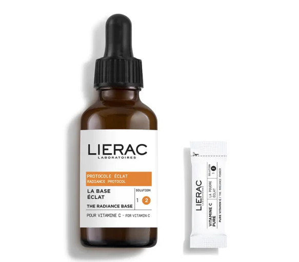 Protocole éclat vitamine C pure sérum concentré Lierac - flacon-pipette de 30ml + 14 sachets de 0.2g