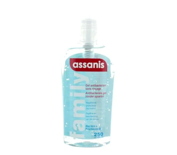 Gel mains hydroalcoolique Assanis - flacon de 250ml