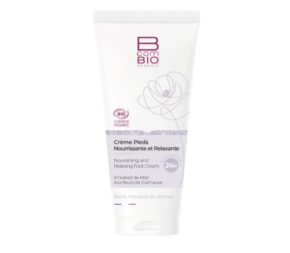 Crème pieds nourrissante et relaxante BcomBIO - tube de 100ml