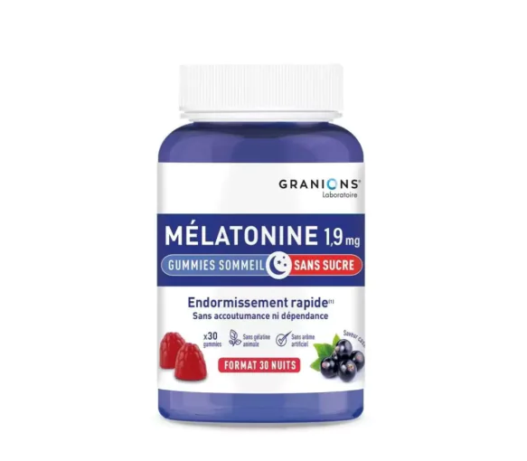 Mélatonine 1,9 mg Granions - boîte de 60 gummies