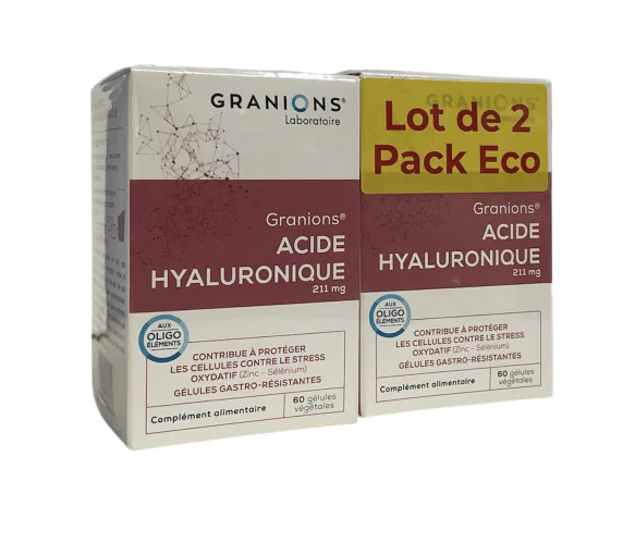 Acide hyaluronique 211mg Granions - lot de 2 x 60 gélules végétales
