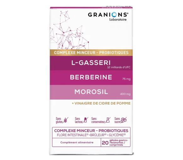 Complexe minceur probiotiques Granions - boite de 20 gélules + 20 comprimés