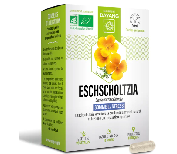 Eschscholtzia sommeil et stress Dayang - boite de 30 gélules