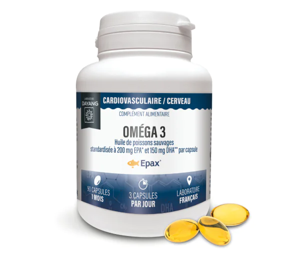 Oméga 3 Epax huile de poissons sauvages Dayang - pot de 90 capsules