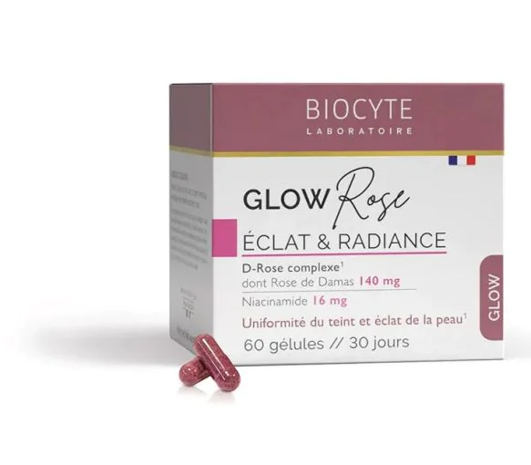 Glow Rose éclat & radiance Biocyte - pot de 60 gélules