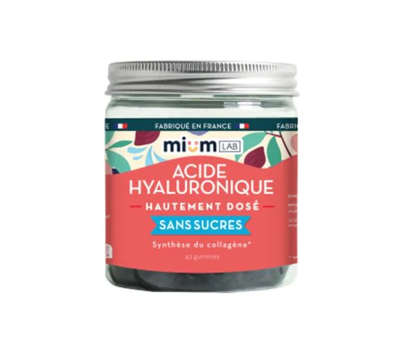 Acide hyaluronique gummies sans sucres Mium Lab - pot de 42 gummies