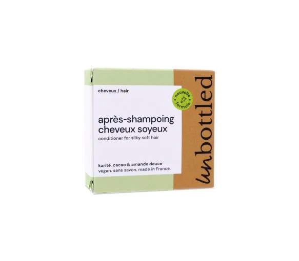 Après-shampoing solide cheveux soyeux Unbottled - pain de 50g