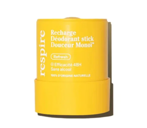 Recharge déodorant stick douceur monoï bio Respire - recharge de 50g