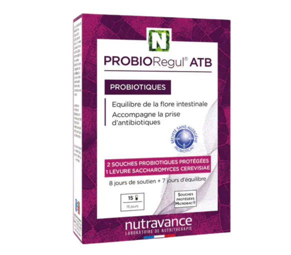 ProbioRegul ATB probiotiques Nutravance - boîte de 15 gélules