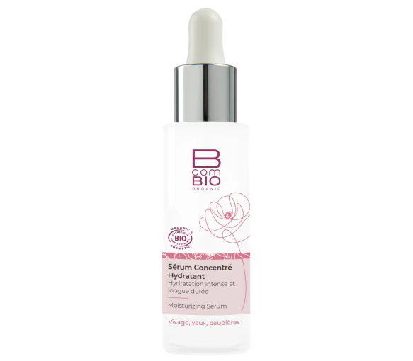 Sérum concentré hydratant visage et yeux BcomBIO - flacon de 30 ml