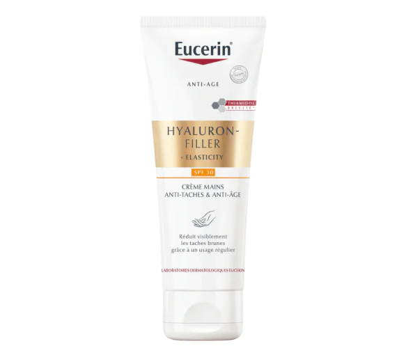 Crème mains anti-tâches et anti-âge Hyaluron-Filler + Elasticity Eucerin - tube de 75 ml