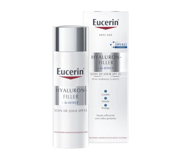 Hyaluron-Filler +3x Effect Soin de jour peaux normales à mixtes SPF15 Eucerin - flacon de 50ml