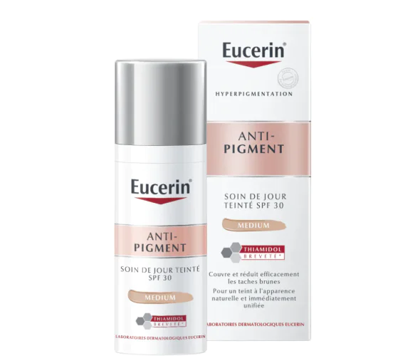 Soin de jour teinté anti-pigment SPF30 teinte medium Eucerin - flacon pompe de 50 ml