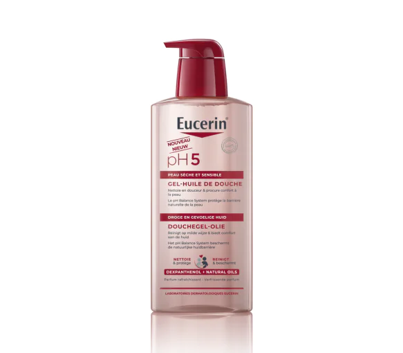Gel-huile de douche pH5 Eucerin - flacon-pompe de 400ml