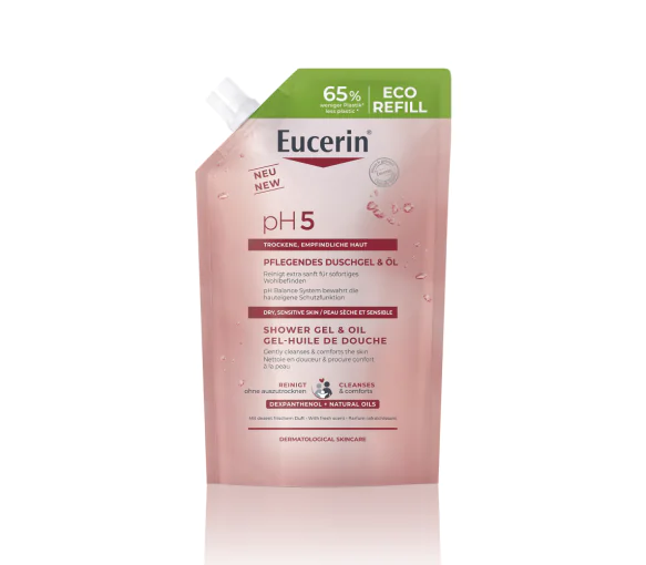 Gel-huile de douche pH5 Eucerin - éco-recharge de 400ml
