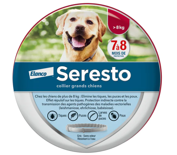 Seresto collier antiparasitaire grands chiens Elanco - 1 collier