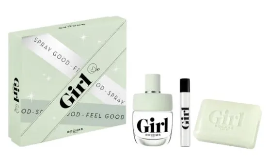 Rochas Girl Gift Set - Includes 60 Ml , 75 Ml Miniature, And 75 G Solid Soap Eau de Toilette Unisexe