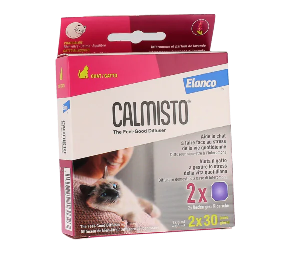 Calmisto diffuseur de bien être pour chat Elanco - 2 recharges de 6ml