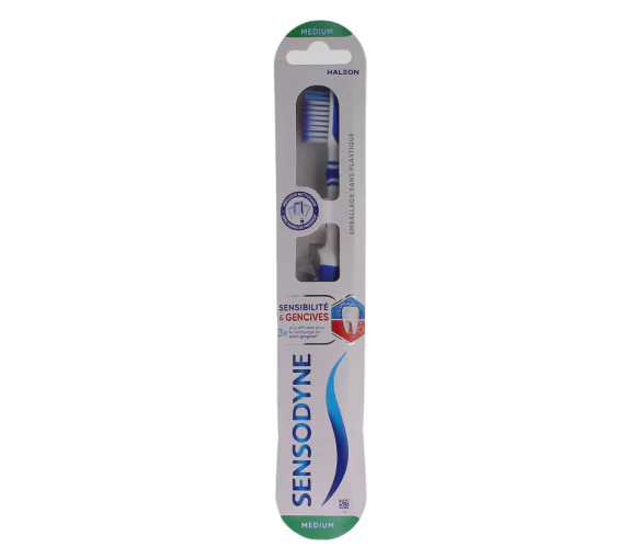 Brosse à dents sensibilité gencives Medium Sensodyne - une brosse à dents