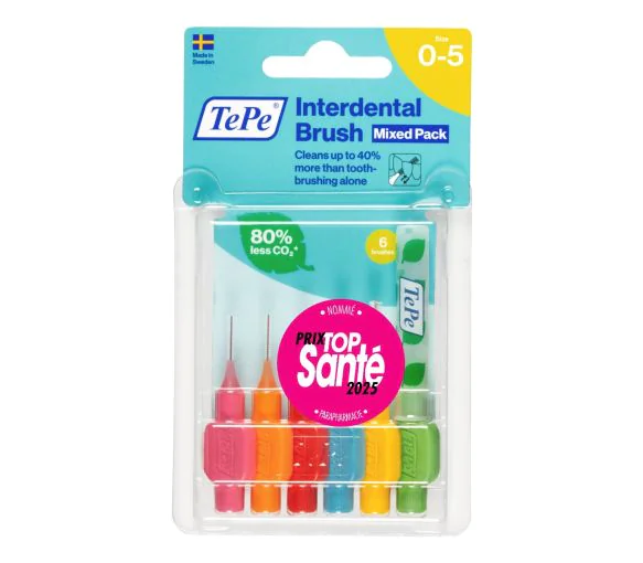 Brossettes interdentaires originales TePe - pack de 6 brossettes de toutes tailles