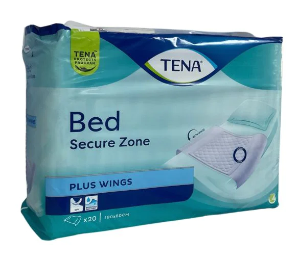 Bed Secure zone Plus Wings Alèses bordables 180x80cm Tena - paquet de 20 unités