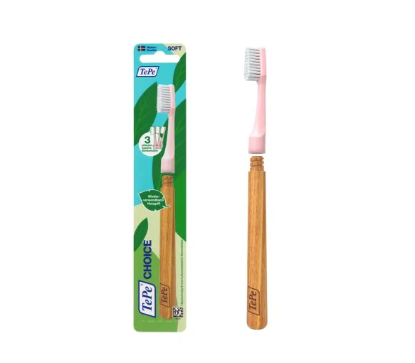 Brosse à dents Choice TePe - boîte de 1 brosse à dents + 3 têtes interchangeables