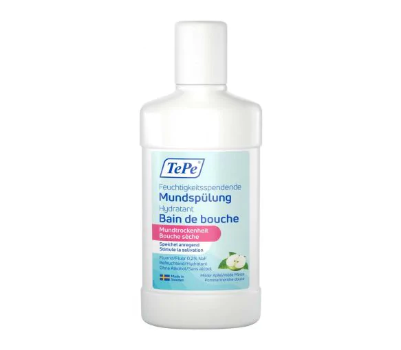 Bain de bouche hydratant bouche sèche pomme/menthe douce TePe - flacon de 500ml