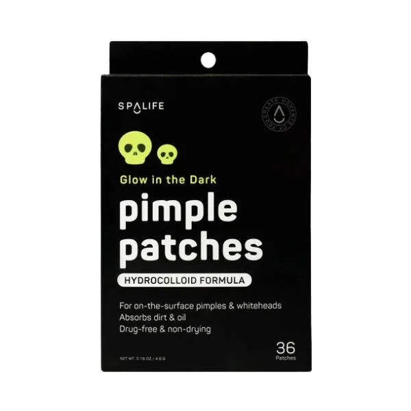 Spalife Patchs à boutons d'Halloween Glow in the Dark Skulls