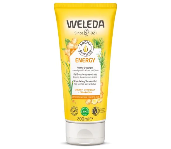 Aroma Shower Energy Gel douche dynamisant Weleda - tube de 200ml