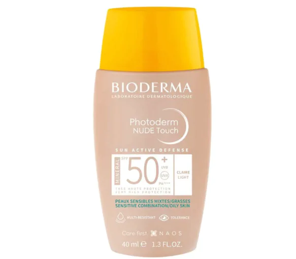 Photoderm Nude Touch mineral SPF50+ teinte claire Bioderma - flacon de 40ml