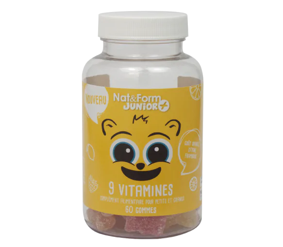 9 vitamines junior Nat & Form - pot de 60 gommes