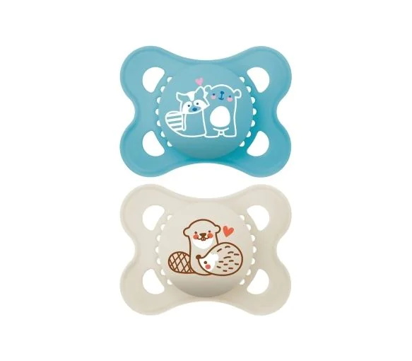 Sucette silicone Nature 2-6 mois MAM - boîte de 2 sucettes