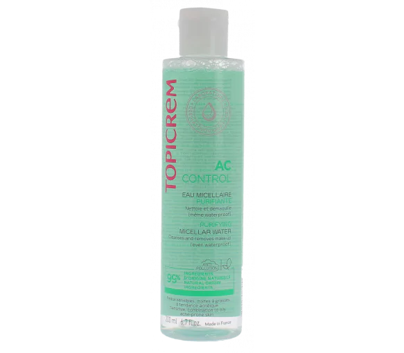 AC Control Eau micellaire purifiante Topicrem - flacon de 200 ml