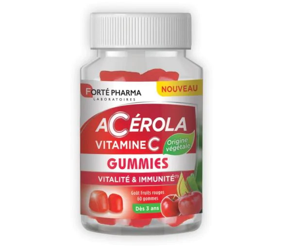 Acérola Vitamine C Forté Pharma - pot de 60 gummies