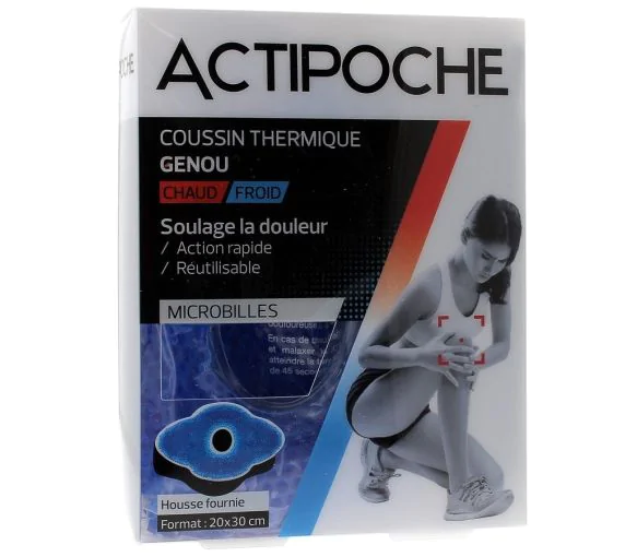 Actipoche coussin thermique genou chaud/froid Cooper - coussin thermique + housse