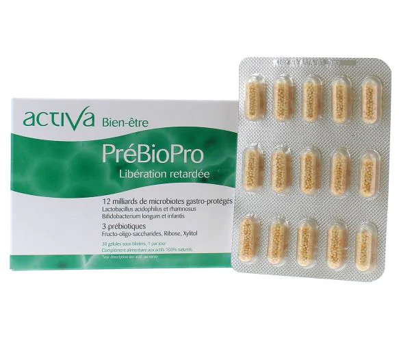 Activa bien-être PréBioPro libération retardée - boîte de 30 gélules