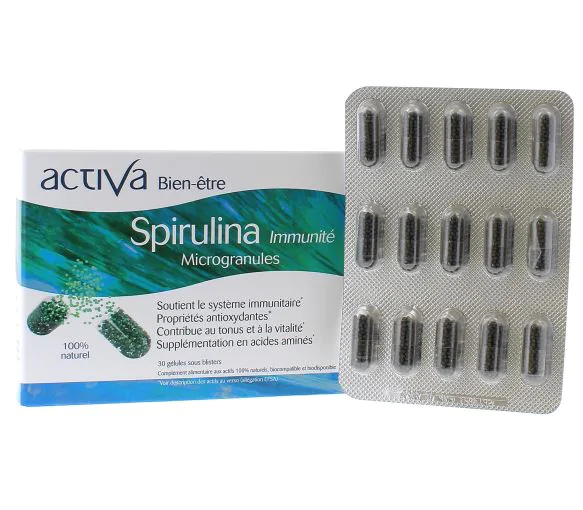 Activa bien-être Spirulina immunité - boîte de 30 gélules