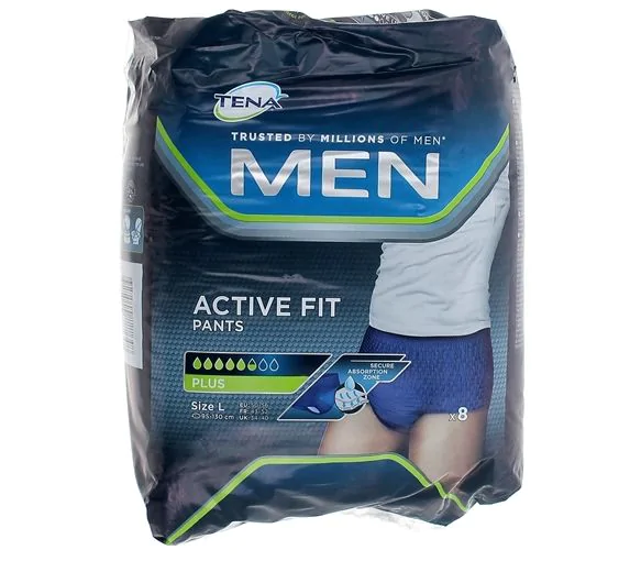 Active Fit Pants men Plus Tena - 9 protections taille L (95-130cm)