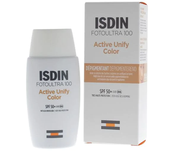 Active Unify Color dépigmentant SPF 50+ Foto Ultra 100 Isdin - flacon de 50ml