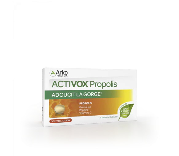 Activox Propolis miel citron Arkopharma - boîte de 20 comprimés