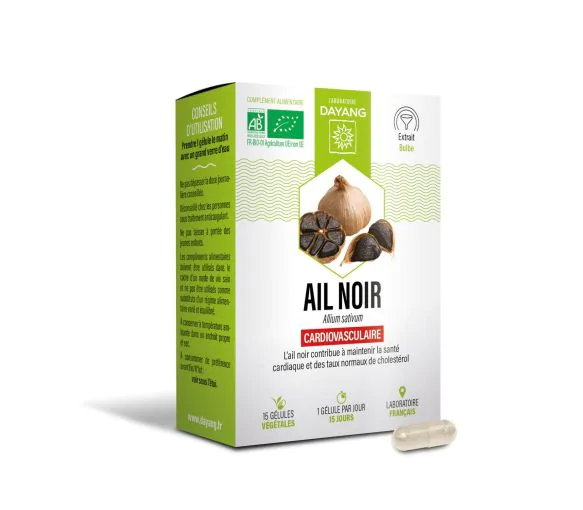 Ail noir système cardiovasculaire Dayang - boîte de 15 gélules végétales