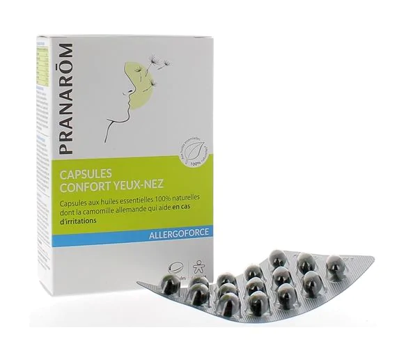 Allergoforce Capsule confort yeux-nez Pranarom - Boîte de 30 capsules