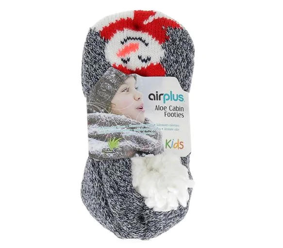 Aloe Cabin Footies Chaussons hydratants Kids Airplus - une paire